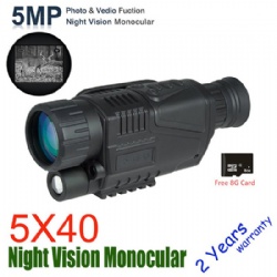 Professional Digital Night Vision 5X40 Monoculars