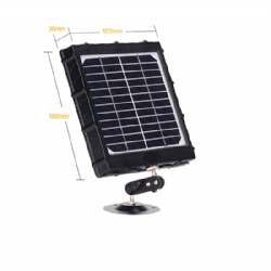 14.4W Solar Panel Charger Output 12V 9V 6V Waterproof with 8000mAh Li Battery 2.1mm 1.7mm 1.35mm for Hunting Trail Game Camera