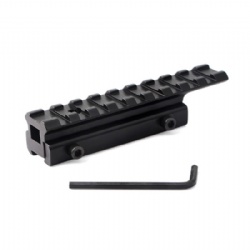 10 Slot 11mm to 20mm Dovetail Weaver Picatinny Rail Mount Adapter Converter Extension Base Mount 100mm 3.94inch